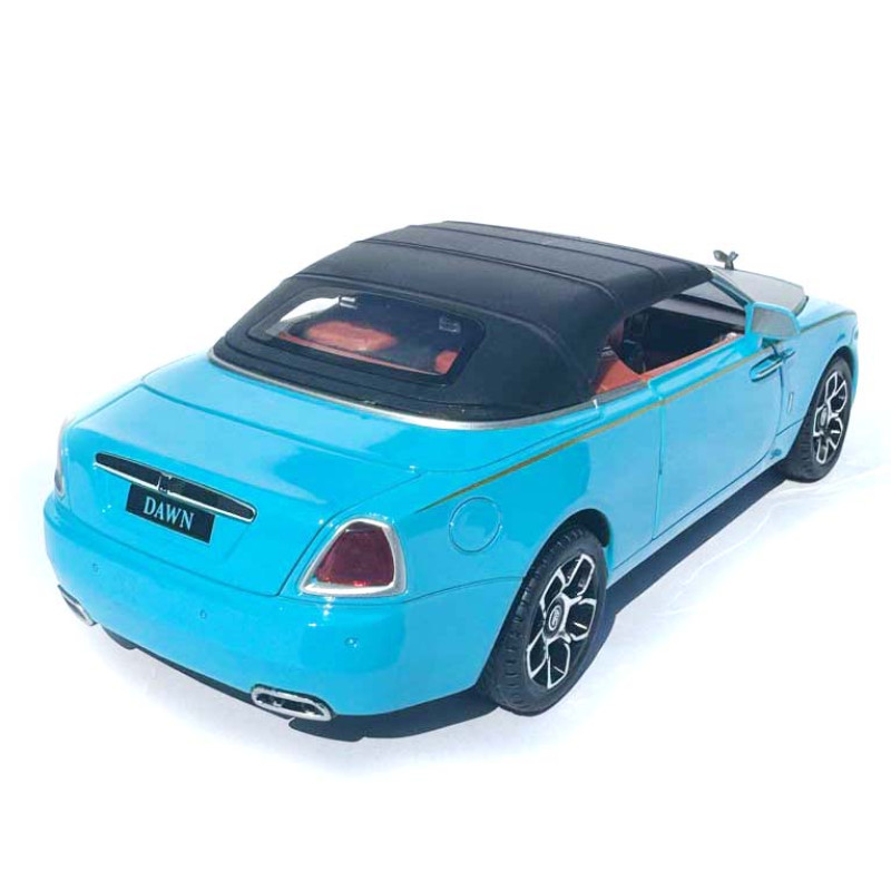 Машинка метал Rolls-Royce Dawn Spofec Ролс Ройс кабріолет голубий 1:24 відкр двері баг капот звук світло 22*6,5*8см (AP-2013)