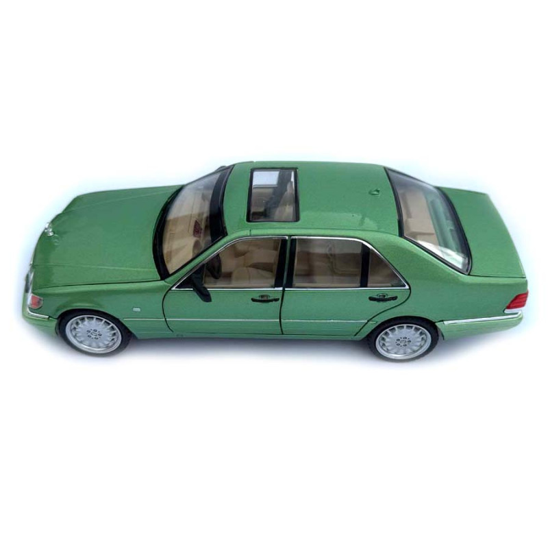 Машинка Mercedes-Benz W140 S зелена метал 1:24 звук світло інерція 21*8*6,5см (1130-19)