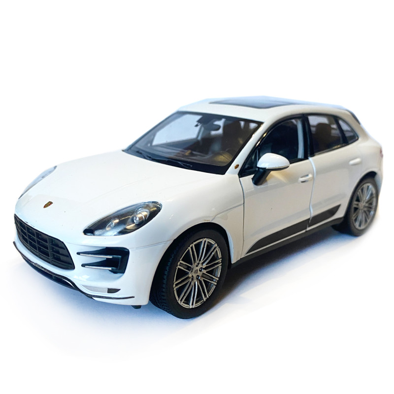 Іграшкова машинка металева WELLY 1:24 PORSCHE MACAN TURBO, порше меган турбо, відкр.двері, багажник, білий, 19*7.5*7см, ( 24047W)