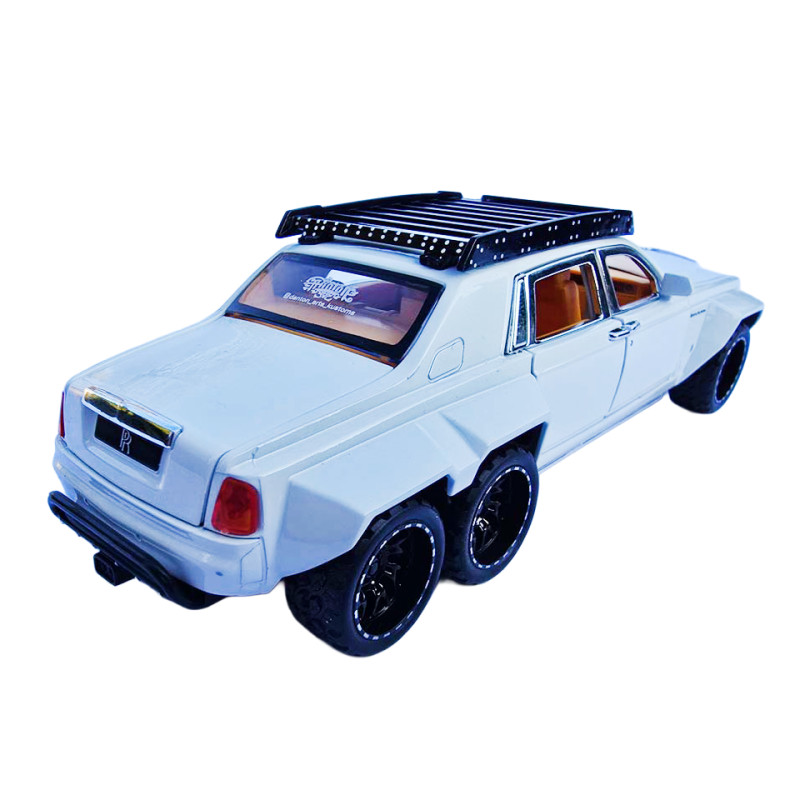 Машинка металева Rolls-Royce Cullinan 6x6 Ролс ройс 1:32 білий звук світло 18*7*5,5 см (62371)