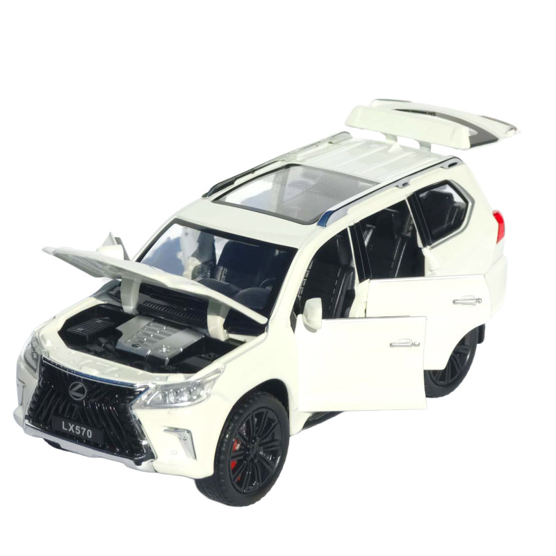 Машинка метал Lexus LX 570 АвтоСвіт біла 1:22 звук світло інерція 21*9*8 см (AP-1982)