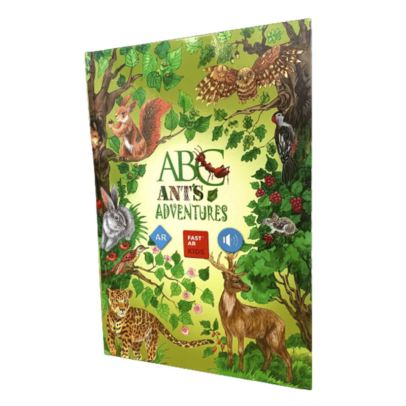 Книга 3D Англійська Жива абетка ABC book з доповненою реальністю, звук, FastAR kids, 60ст, анг укр мова, 30,5*22*см (781819)