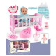 Пупс з аксесуарами "Baby Toys" лялька 21см, ліжечко, горщик, одяг, аксесуари, рожевий (BLS-W 74)