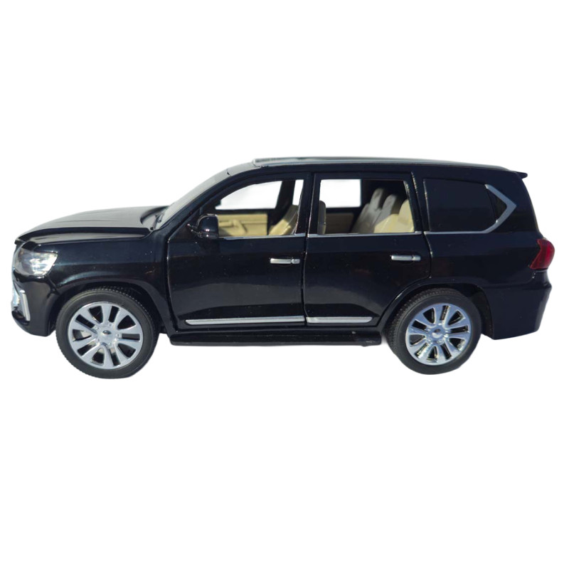 Машинка металл Lexus LX 570 черная 1:24 свет звук инерция откр двери капот багажник 20×8×7,5 см (RS-42075)