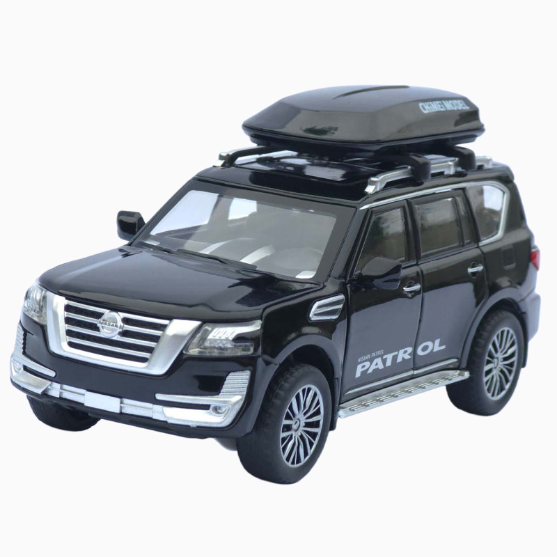 Іграшкова машинка металева Nissan Patrol (Ніссан Патрол) АвтоЕксперт чорна світло звук відкр двері 15*7*5см (6505/50915)