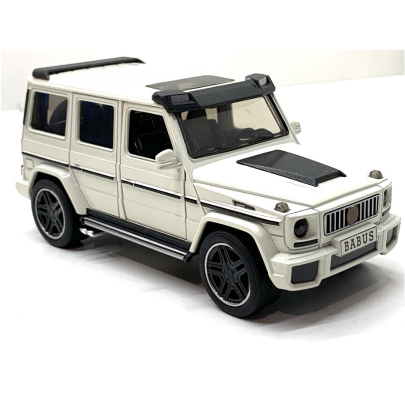Машинка металева дитяча Mercedes Brabus G 63 мерседес, білий, Автоексперт, 1:24, світло, інерція, відчиняються двері 18*8.5*8см (El-1208)