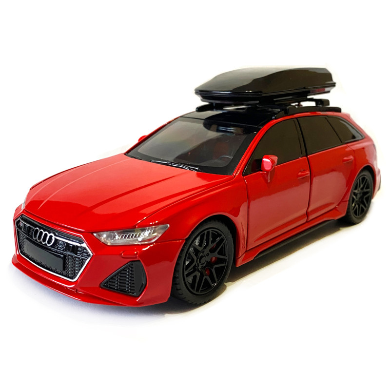 Машинка металева дитяча Audi RS6 ауді, червона, Автоексперт, світло, інерція, відкриваються двері, багажник, капот, 1:24, 21*8*8см (GT - 05963/GT - 9011)
