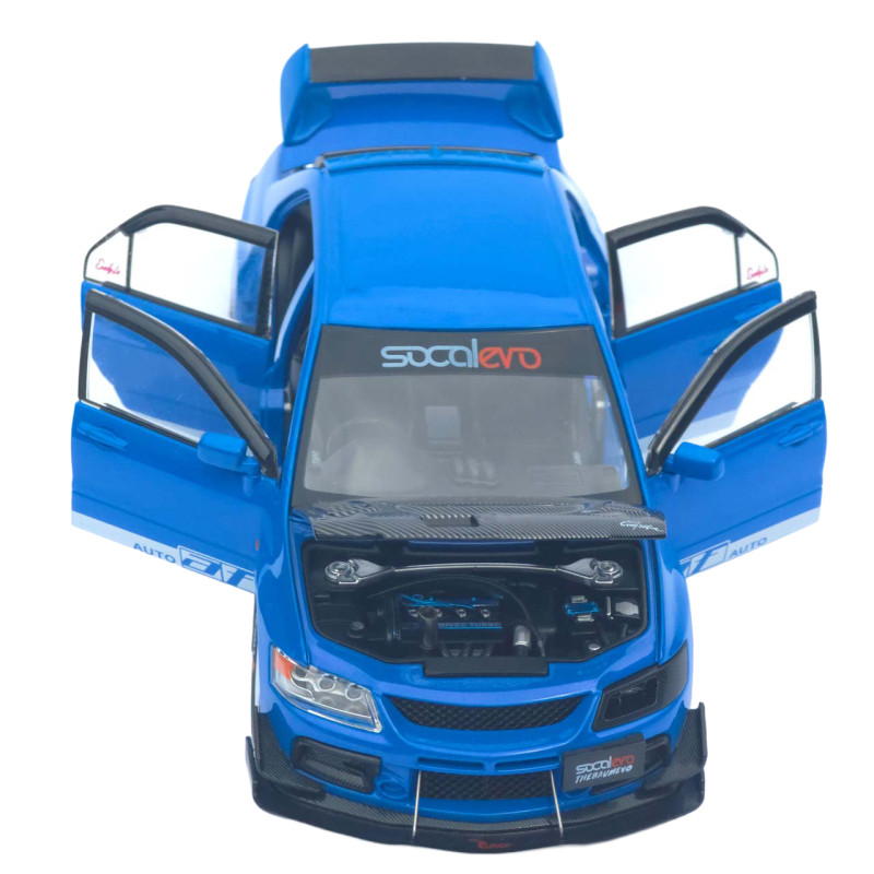 Машинка метал Mitsubishi Lancer Evolution IX АвтоЕксперт блакитна 1:24 звук світло 21*8*7 см (G8119-55)