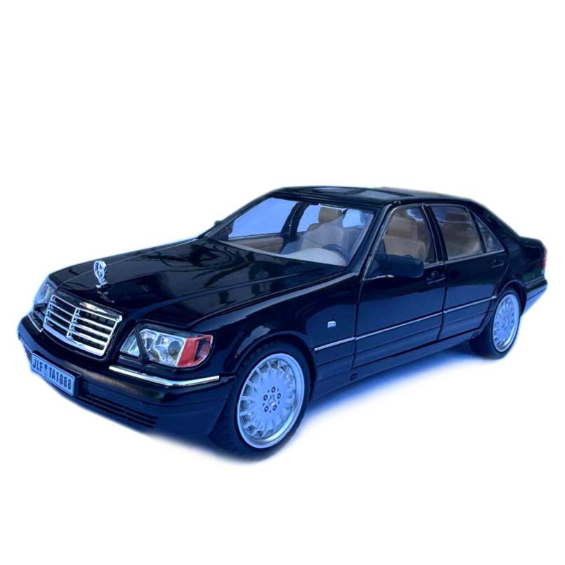 Машинка Mercedes-Benz W140 S чорна метал 1:24 звук світло інерція 21*8*6,5см (1130-19)
