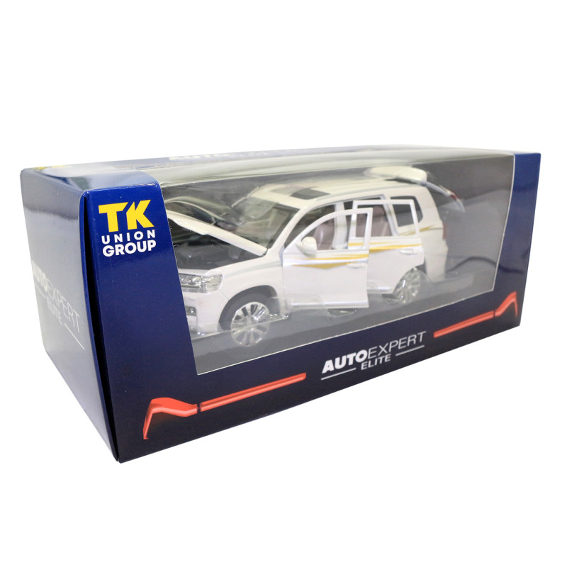 Машинка металева Toyota Land Cruiser "AutoExpert" Тойота джип білий звук світло 19*7*7 см (EL-6491)