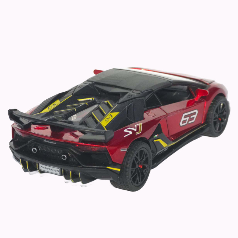 Машинка метал Lamborghini Aventador SVJ АвтоЕксперт червона 1:32 звук світло 15,5*7*3,8 см (LF-66519)
