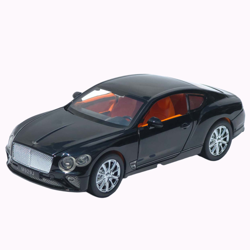Машинка метал Bentley Continental GT АвтоЕксперт чорна 1:24 звук світло відкр двері капот багажник (RS-93415)