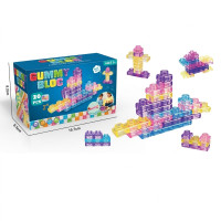 Силіконовий гнучкий "желейний" прозорий дитячий конструктор магічний Gummy Bloc 20 деталей (QZ 20)