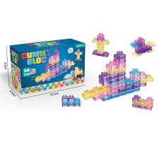 Силіконовий гнучкий "желейний" прозорий дитячий конструктор магічний Gummy Bloc 20 деталей (QZ 20)