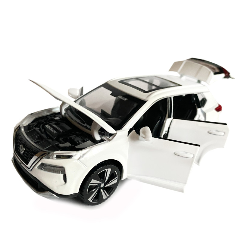 Іграшкова машинка металева Nissan X-Trail VC-Turbo 300, ніссан, біла, звук, світло, інерція, откр двері, капот, Автоексперт, 1:32,14,5*7*6см (ТК-10415)