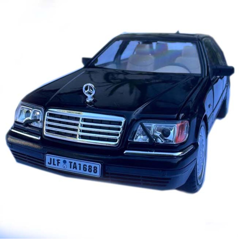 Машинка Mercedes-Benz W140 S чорна метал 1:24 звук світло інерція 21*8*6,5см (1130-19)