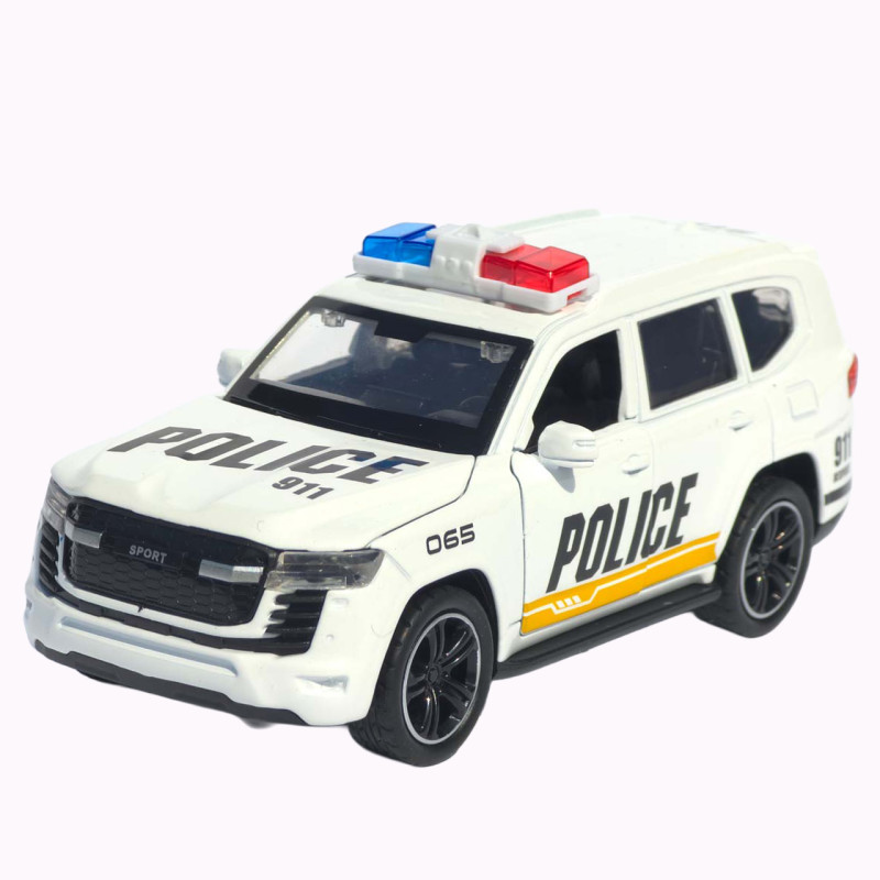 Машинка метал поліція Toyota Land Cruiser 300 АвтоЕксперт біла 1:32 світло звук 14,5*7*6,5 см (MG-94077)