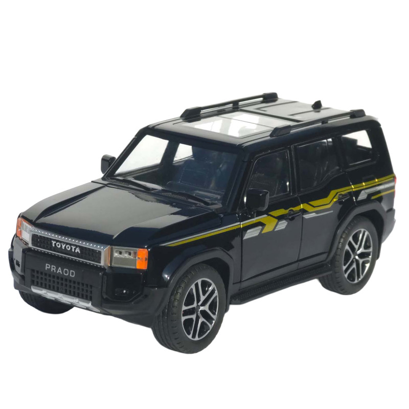 Машинка метал Toyota Land Cruiser Prado АвтоЕксперт чорна 1:24 звук світло 21*8*8 см (G7605-44)