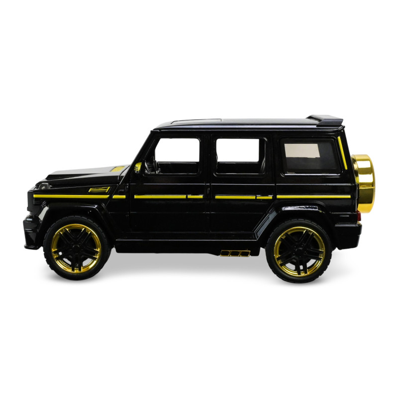 Машинка металл Mercedes-Benz G-Class Brabus черная 1:24 звук свет открыв двери капот багажник (AP7719)