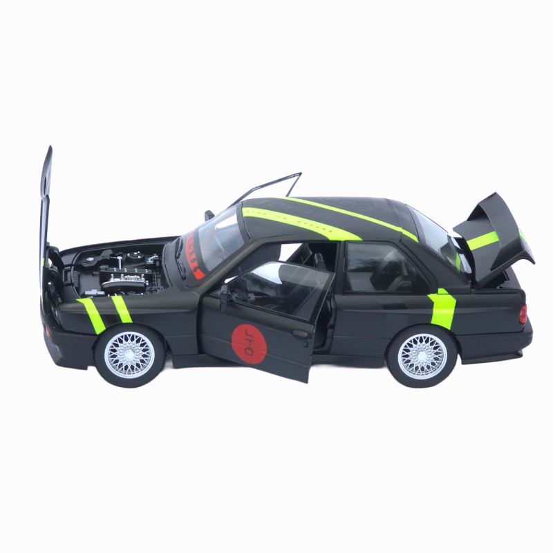 Машинка метал BMW M3 (E30) АвтоЕксперт чорна 1:24 світло звук відкр двері капот багажник (1558-25)