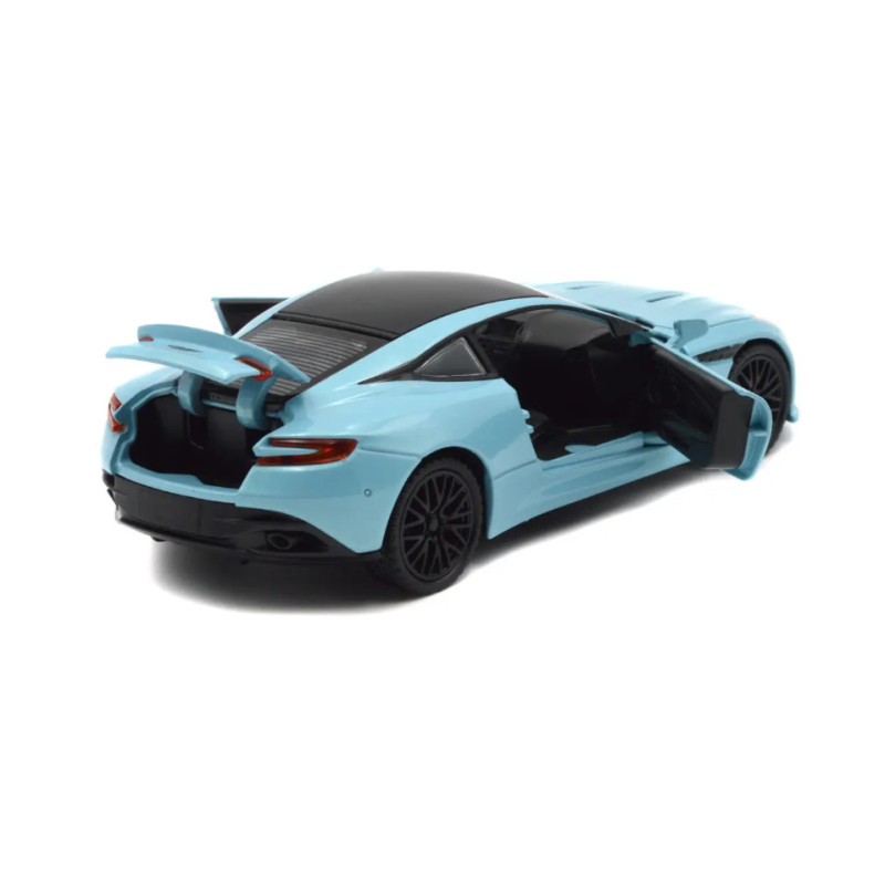Машинка метал Aston Martin DB12 GT блакитна 1:32 світло звук 15,5*6,5*4см (84112)