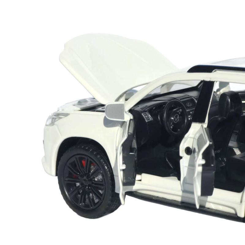 Машинка метал Lexus LX 570 АвтоСвіт біла 1:22 звук світло інерція 21*9*8 см (AP-1982)