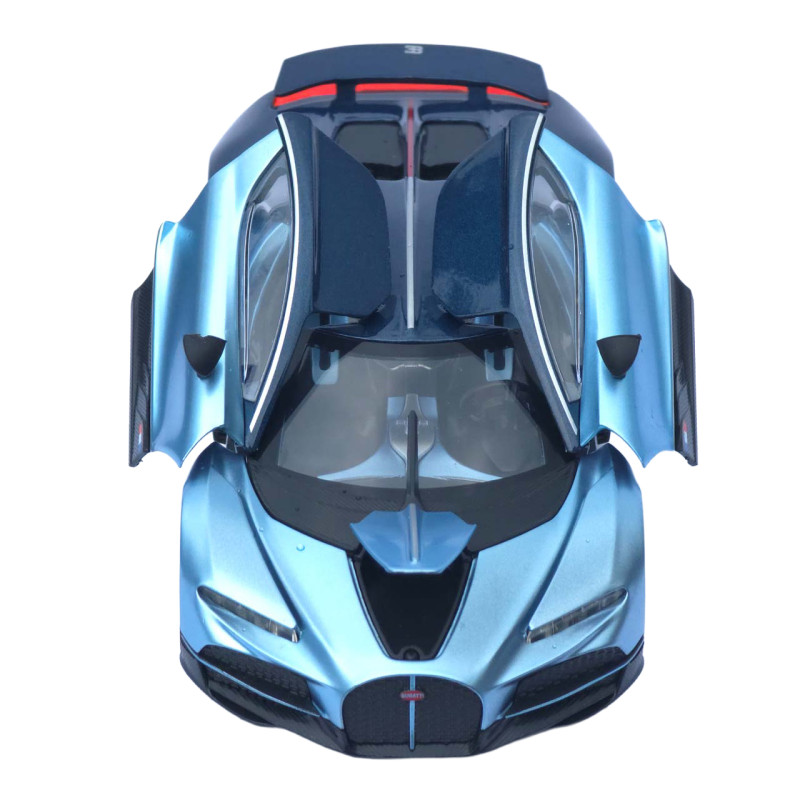 Машинка метал Bugatti Chiron АвтоЕксперт 1:24 синя звук світло інерція 20,5*10*5,5 см (G6601-52)