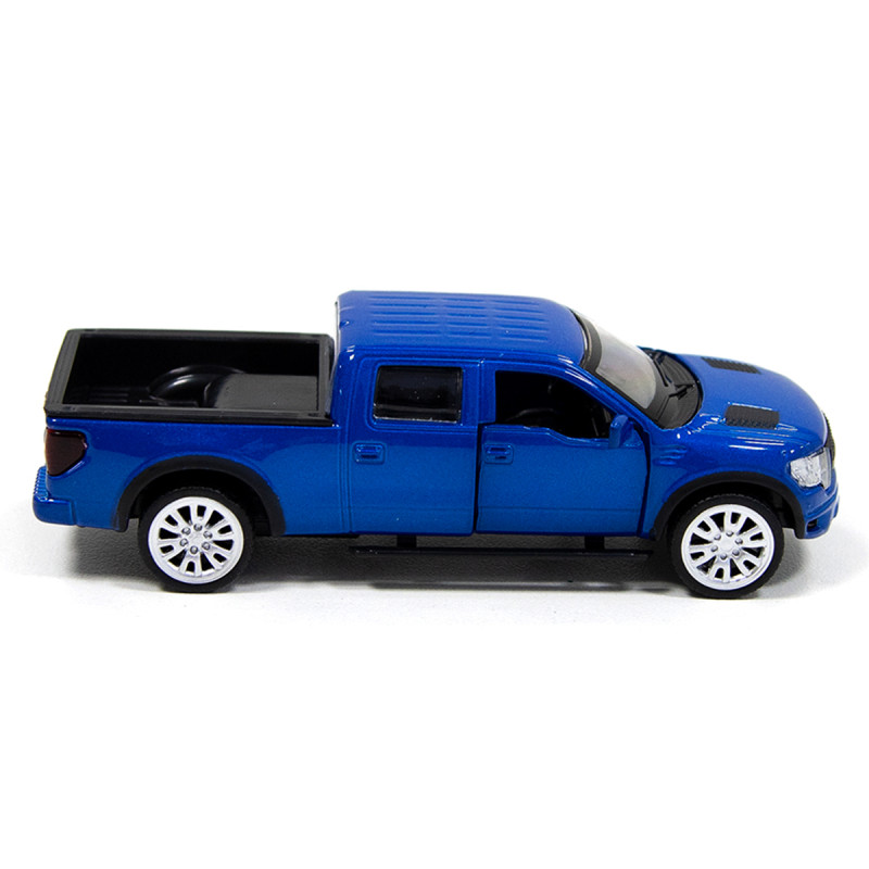 Іграшкова машинка металева FORD F-150 SVT Raptor, форд раптор, синя, відкр двері, інерція, 11*4*4см (250263)