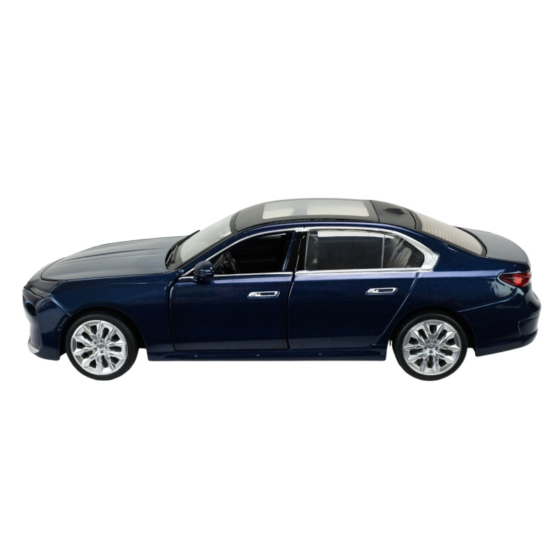 Машина металл BMW I7 БМВ синяя 1:24 свет звук 22*6,5*8см (68283A(B))