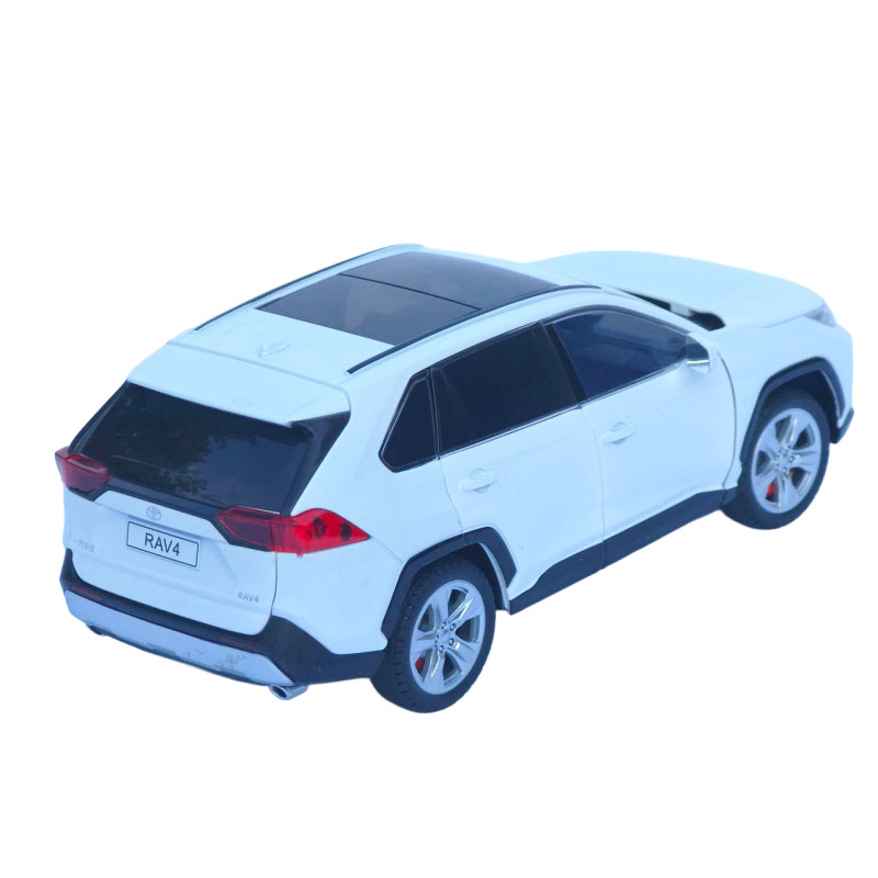 Машинка метал Toyota RAV4 АвтоСвіт біла 1:24 світло звук інерція 20*9,5*7,5 см (АР-2008)