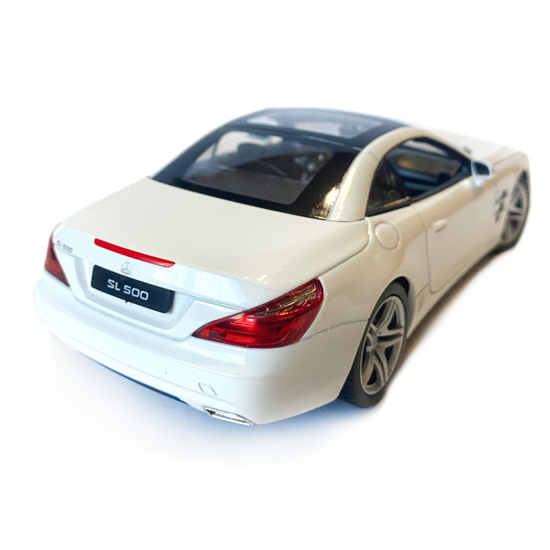 Іграшкова машина металева WELLY 1:24 MERCEDES BENZ SL500 , біла, відкр.двері, капот, 19*7.5*5.5 см (24041H-W)