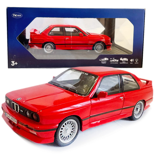 Машинка металева BMW M3 БМВ 1986 купе червона АвтоЕксперт 1:24 світло звук відкр двері баг капот 20,5*8*5,5 см (GT-99641)