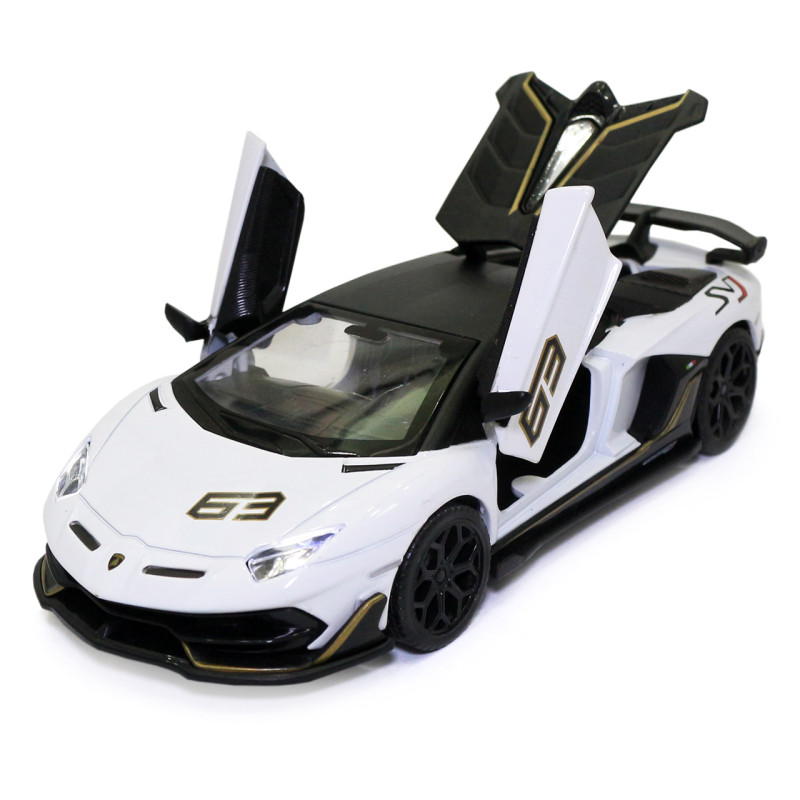 Машинка ігрова Автопром "Lamborghini Aventador SJV" Ламборгіні білий 15*3*6 см (68472)