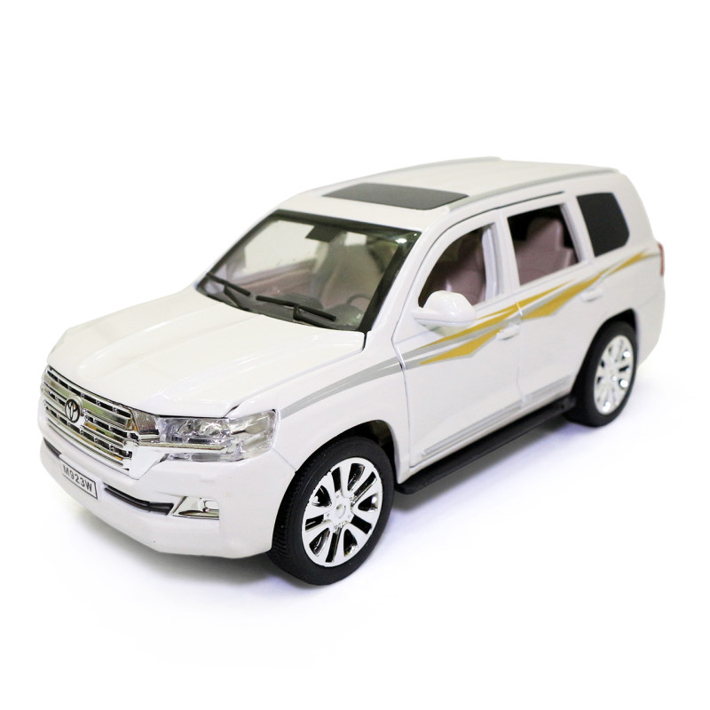 Машинка металева Toyota Land Cruiser "AutoExpert" Тойота джип білий звук світло 19*7*7 см (EL-6491)