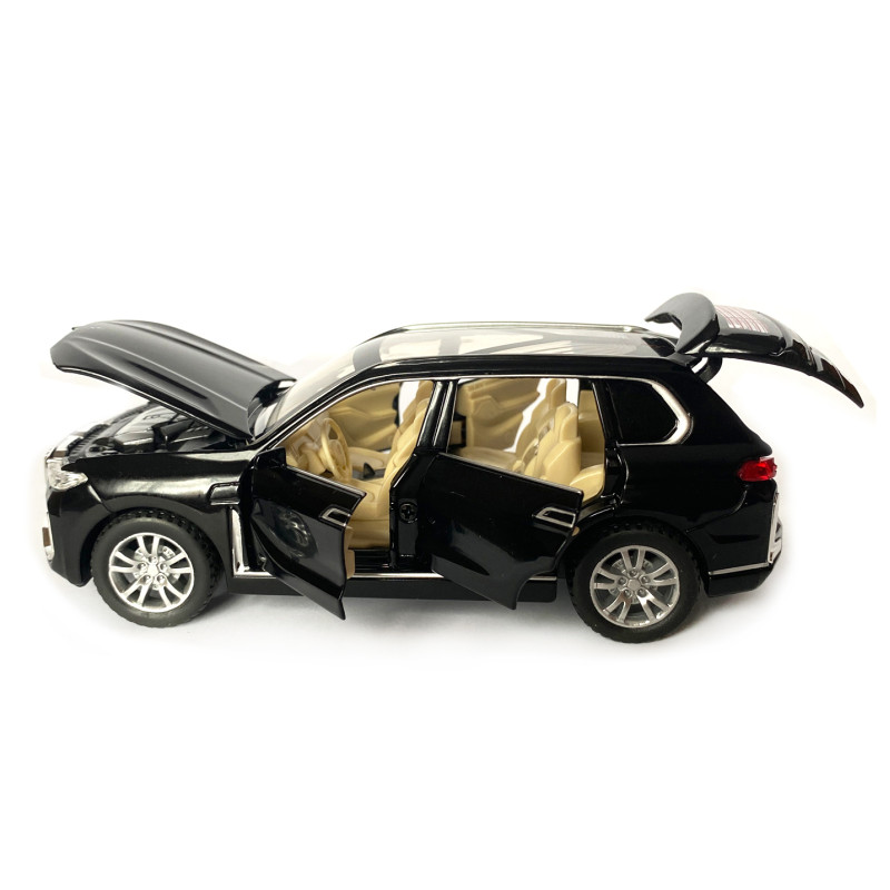 Машинка металева дитяча BMW X7, БМВ,чорна, 1:32, Автоексперт, звук,світло,інерція, відкр двері,багажник,капот, 16*6*5 (GT-01120)