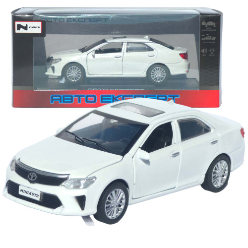 Машинка металева Toyota Camry "AutoExpert" Тойота білий звук світло 15*4*6 см (LF-79509)