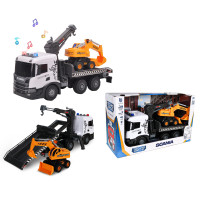 Автокран Scania Scania с экскаватором, Super Big Truck, TechnoDrive, свет, звук 52х19х26см (5004KS)