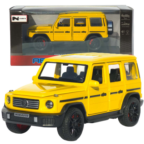 Машинка метал Mercedes-Benz G-Class (Гелендваген) АвтоЕксперт жовта 1:32 звук світло (LF-80110)