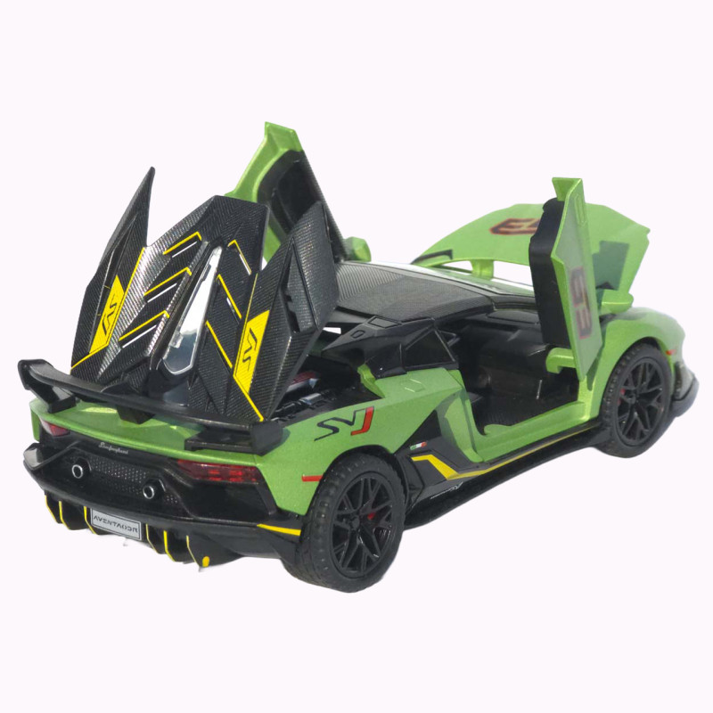Машинка метал Lamborghini Aventador SVJ АвтоЕксперт зелена 1:32 звук світло 15,5*7*3,8 см (LF-66519)