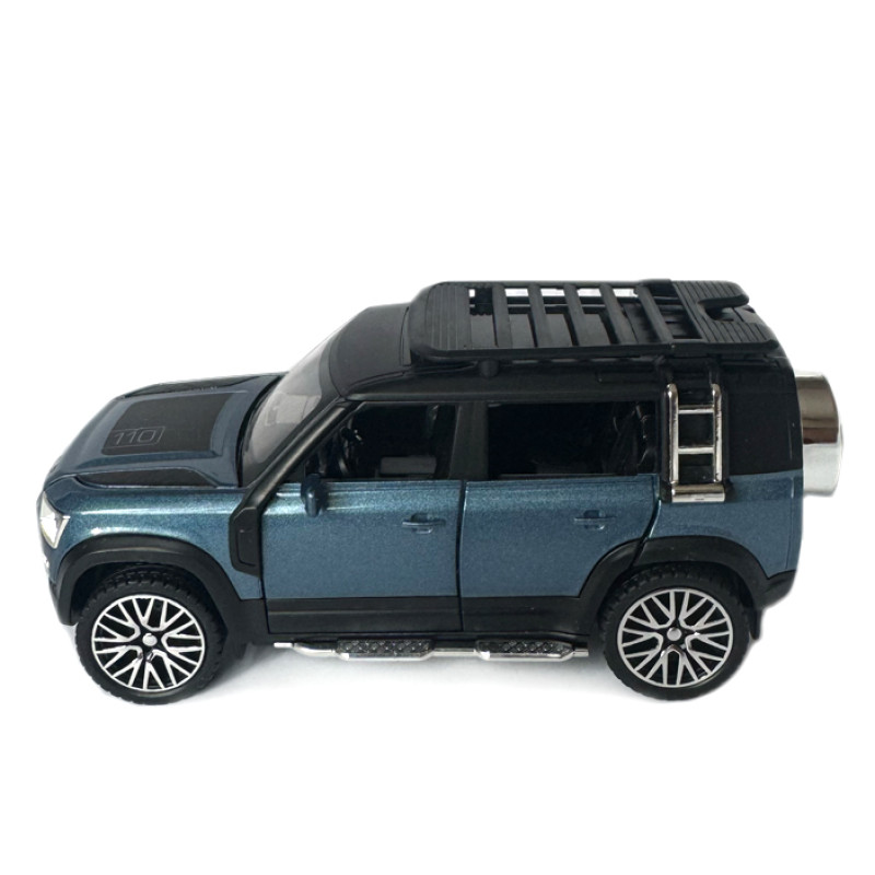 Машинка металева Land Rover Defender Ленд Ровер Дефендер синій 1:32 відкр двері баг капот звук світло 16*6,5*7 см (32206)