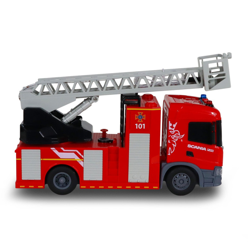Пожежна машина Scania (світло, звук, функція води), Big Truck, TechnoDrive, 31х10х16 см (6407KS)
