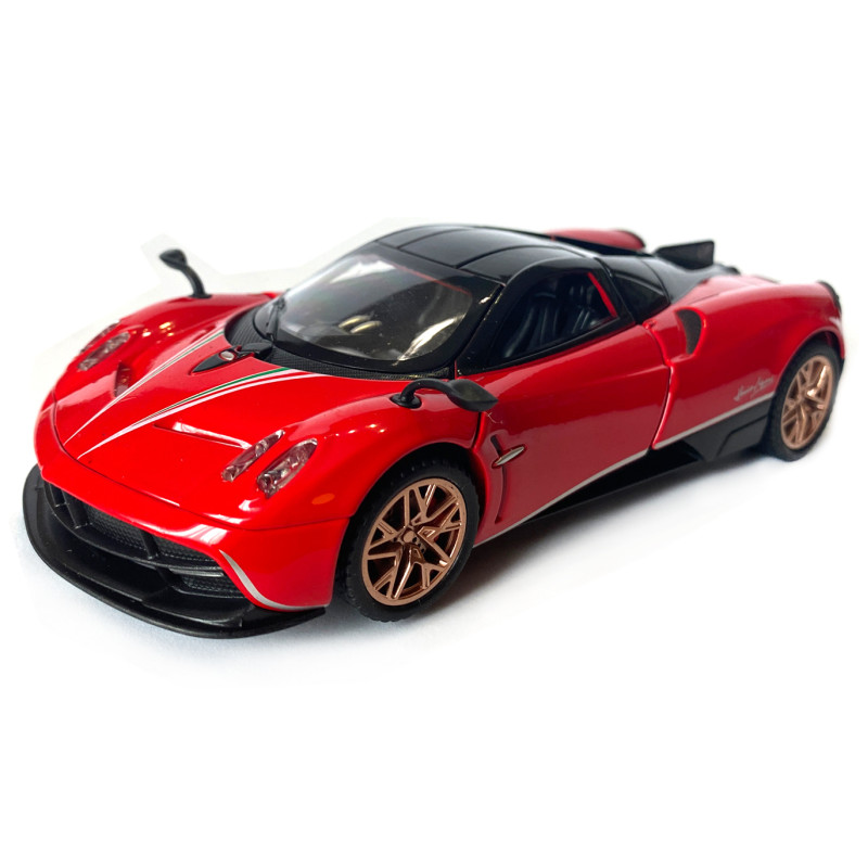 Машинка металева іграшкова Pagani huayra, Авто Експерт, червона, світло, звук, інерція, відкр. двері, 16*4*7см. (67008)