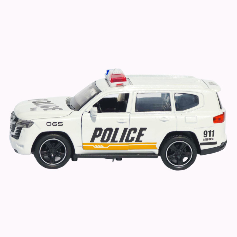 Машинка метал поліція Toyota Land Cruiser 300 АвтоЕксперт біла 1:32 світло звук 14,5*7*6,5 см (MG-94077)