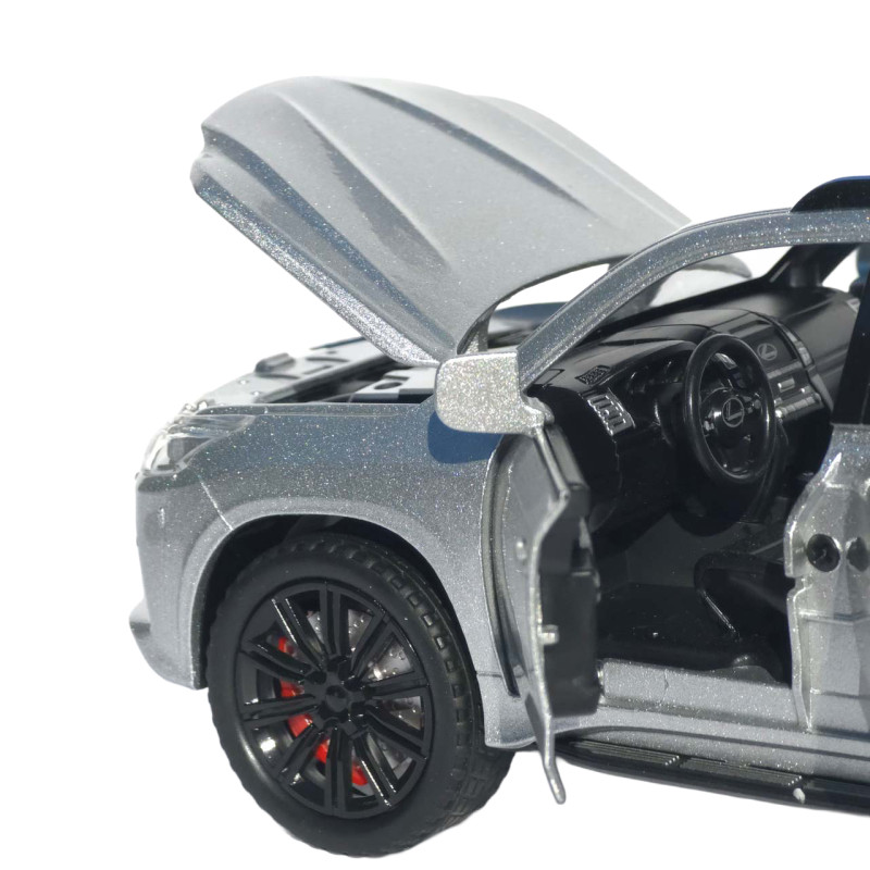 Машинка метал Lexus LX 570 АвтоСвіт срібляста 1:22 звук світло інерція 21*9*8 см (AP-1982)