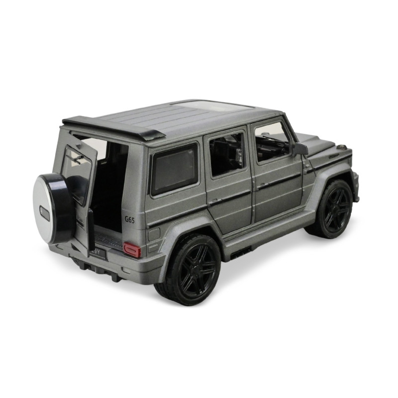 Машинка металл Mercedes-Benz G-Class Gelandewagen серая 1:24 звук свет открыв двери капот багажник (AP7717)