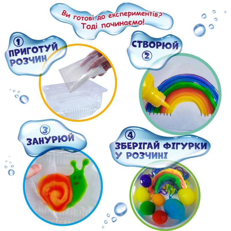 Набір для творчості гель Magic water Creative gel SPRING 7 гелі ложка 28*24*7см (MV6031-04)