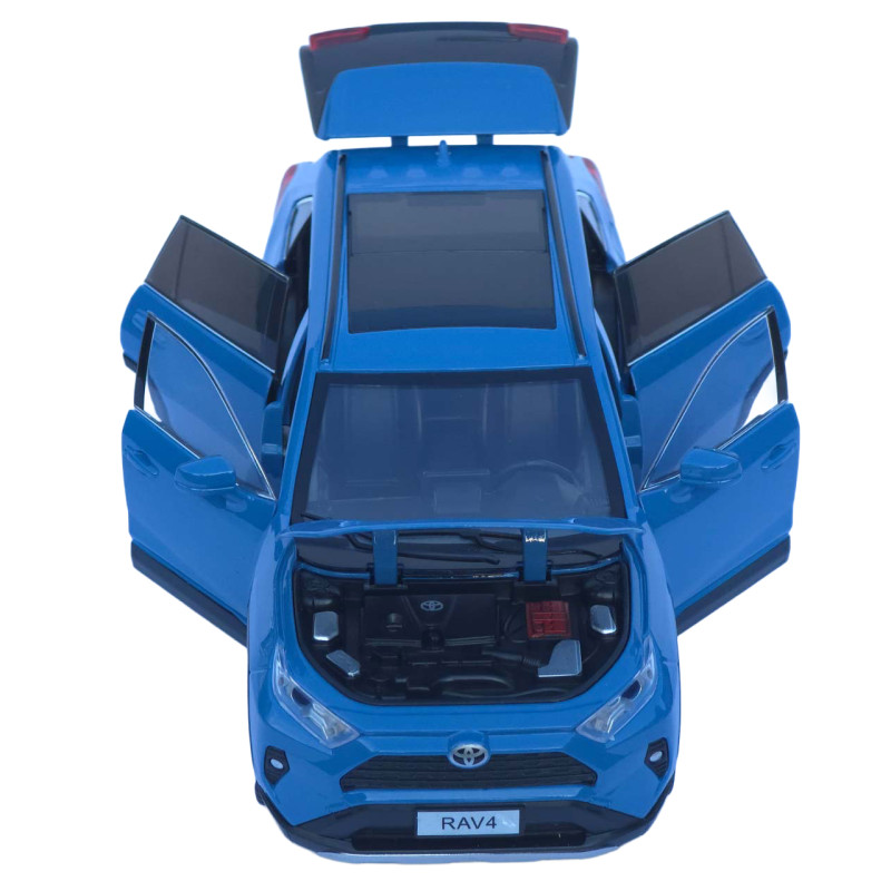 Машинка метал Toyota RAV4 АвтоСвіт синя 1:24 світло звук інерція 20*9,5*7,5 см (АР-2008)