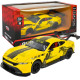 Машинка металева Ford Mustang GT3 жовта 1:24 відкриваються двері капот 20,5*8,5*5 см (661293A)