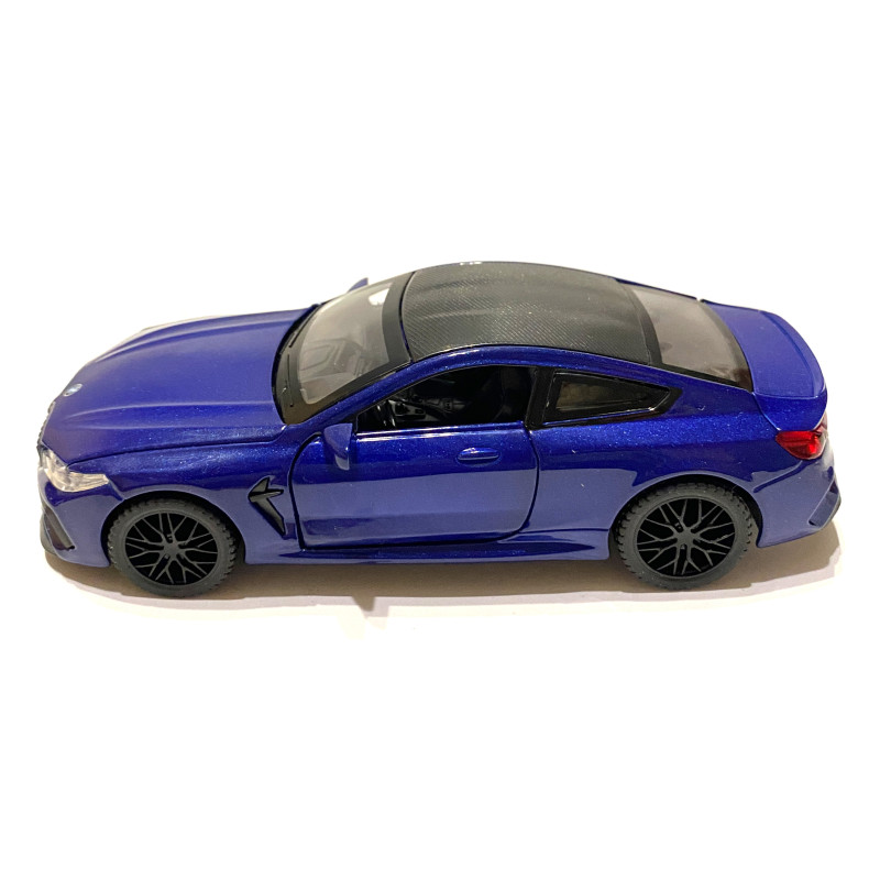 Іграшкова машинка металева BMW M8 Competition Coupe, БМВ, синя, звук, світло, інерція, откр двері, багажник, капот, Автоексперт, 1:32, 14,9*4,9*5,9см (42212)