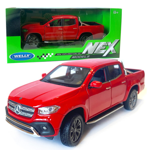 Іграшкова машинка металева WELLY 1:27 MERCEDES-BENZ X-CLASS, червона, відкр.двері, 19*6.5*6.5 см (24100W)